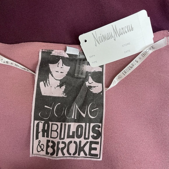 Young Fabulous & Broke Top NWT‎ $185.00 Pink Mauve Burgundy Ombre Size Large L - Picture 7 of 7